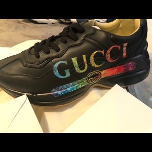 Gucci Rhyton leather trainer